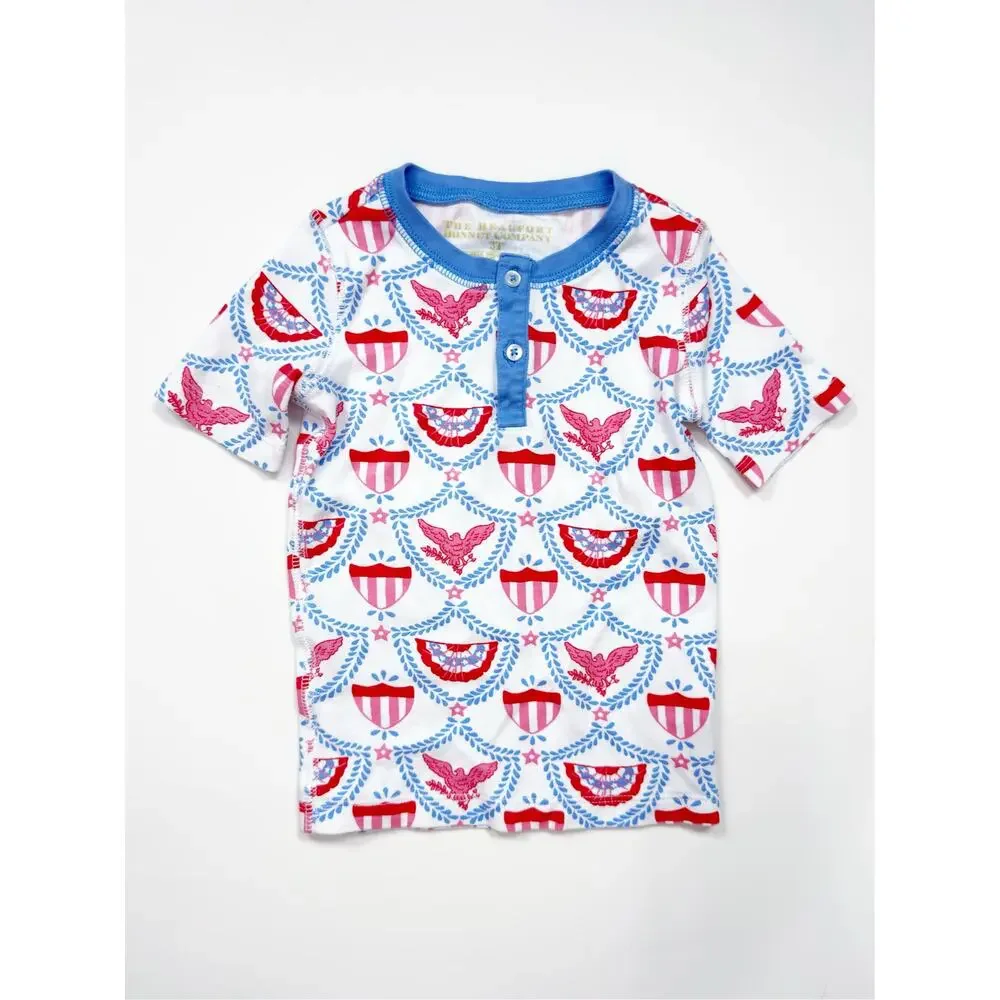The Beaufort Bonnet Company Suttons Short Sleeve Pajama Set in America Swag